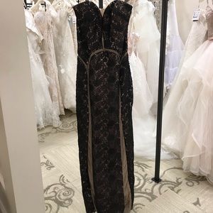 La Femme Black Lace Dress